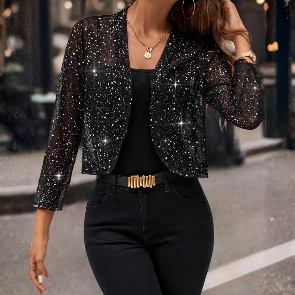 Victoria | Women’s Glitter Sequin Cardigan Jacket