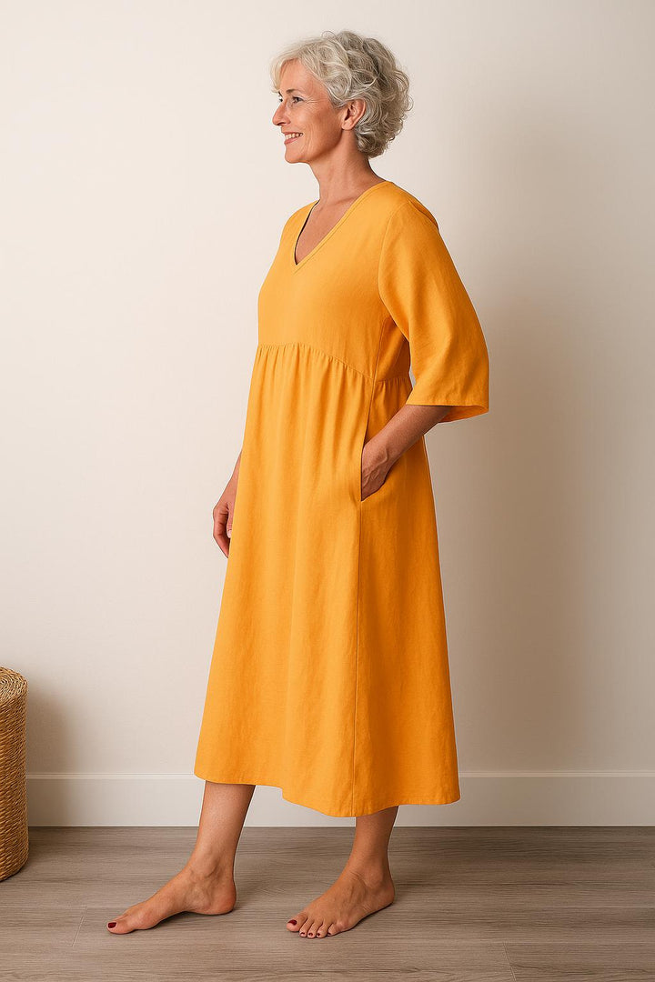 Clara | Women’s Classic V-Neck Dress