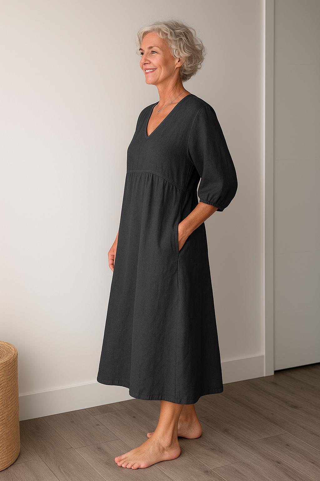 Clara | Women’s Classic V-Neck Dress
