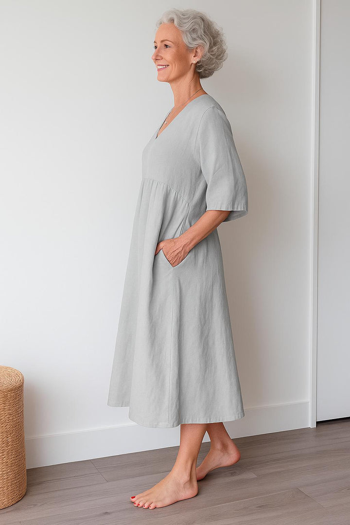 Clara | Women’s Classic V-Neck Dress