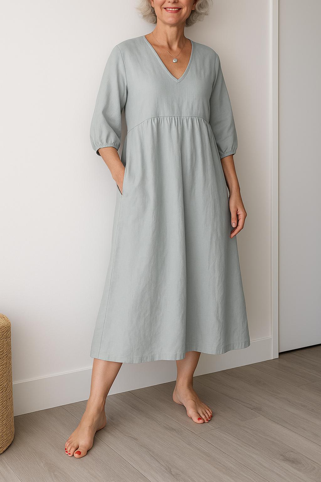 Clara | Women’s Classic V-Neck Dress