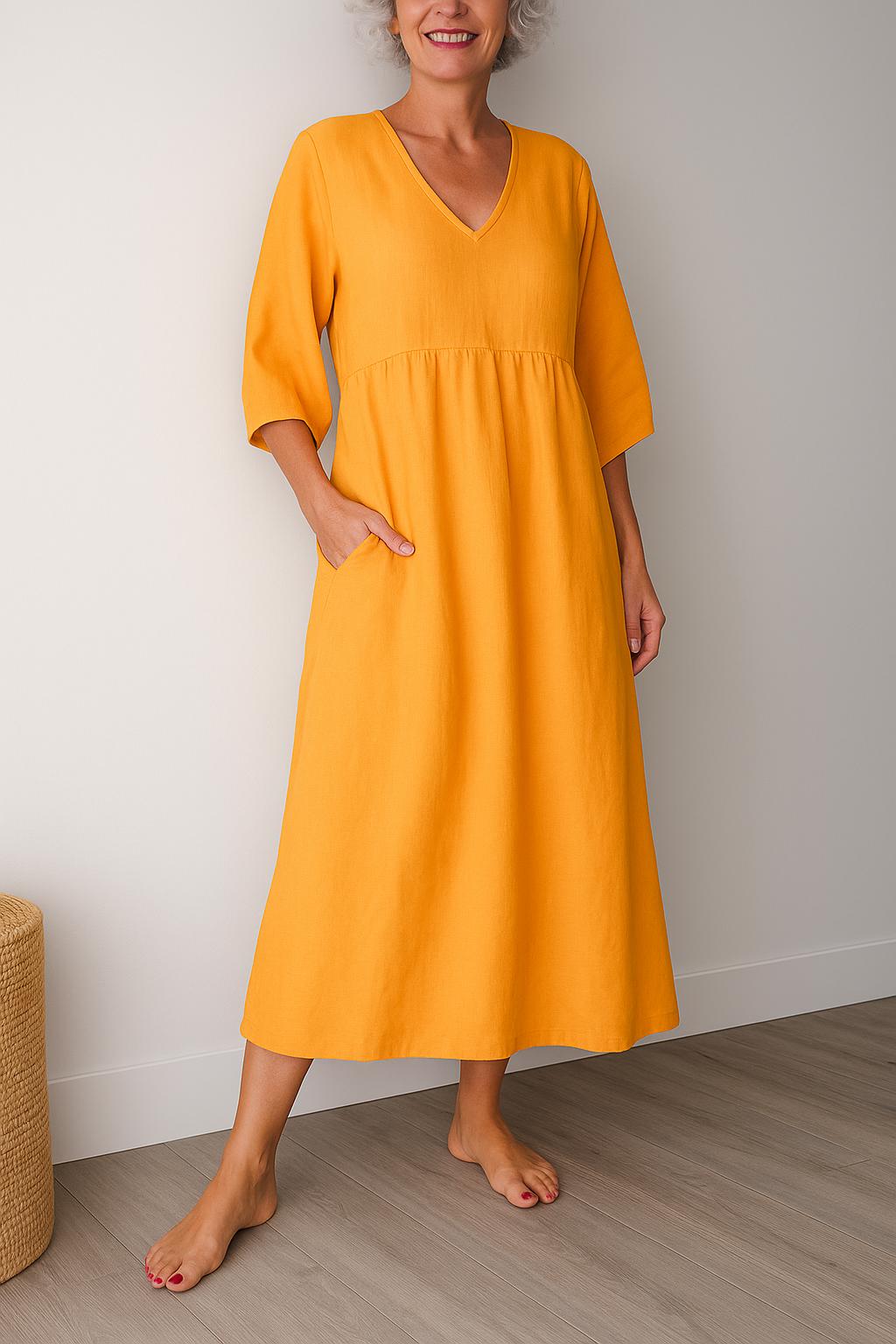 Clara | Women’s Classic V-Neck Dress