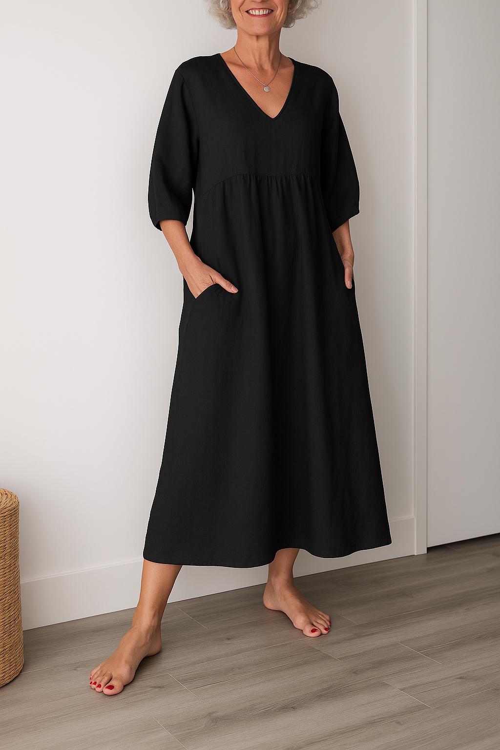 Clara | Women’s Classic V-Neck Dress