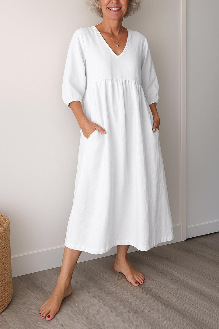 Clara | Women’s Classic V-Neck Dress