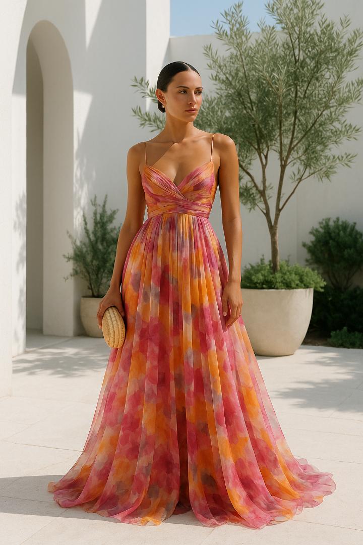 Gardenia | Long Floral Print Dress