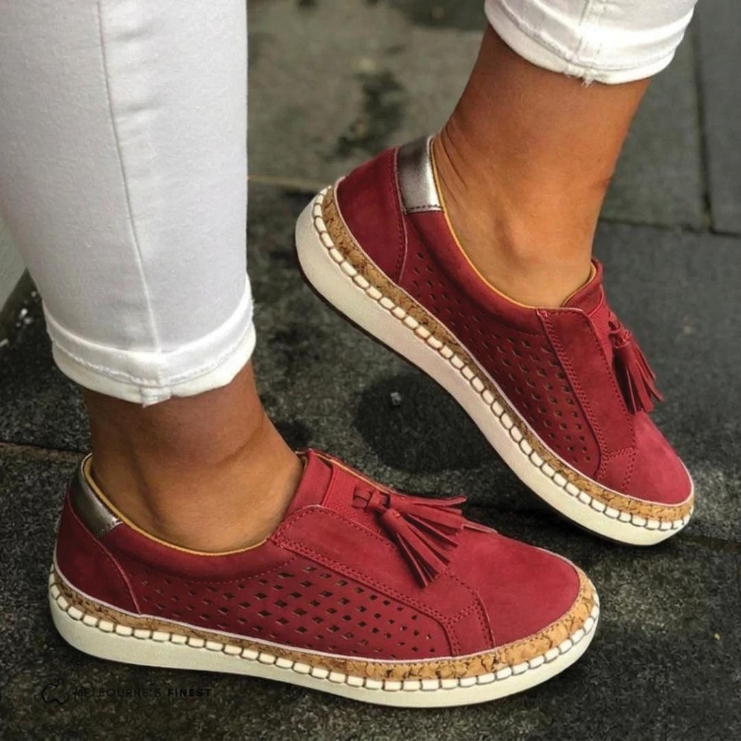 Claire | Perforated Slip-On Shoes