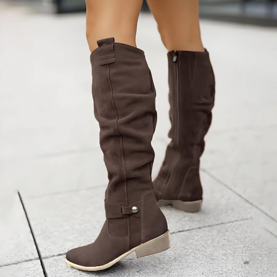 Sadie | Suede Knee Boots