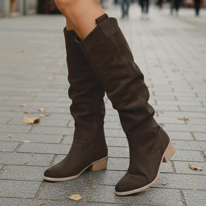 Sadie | Suede Knee Boots