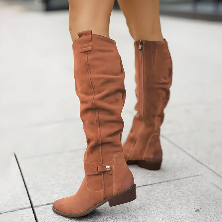 Sadie | Suede Knee Boots