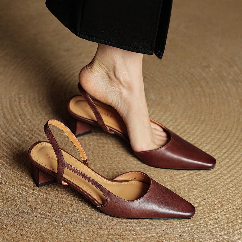 Camille| Genuine Leather Heels