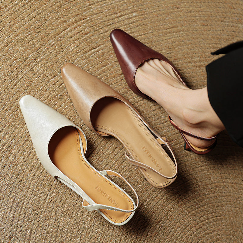 Camille| Genuine Leather Heels