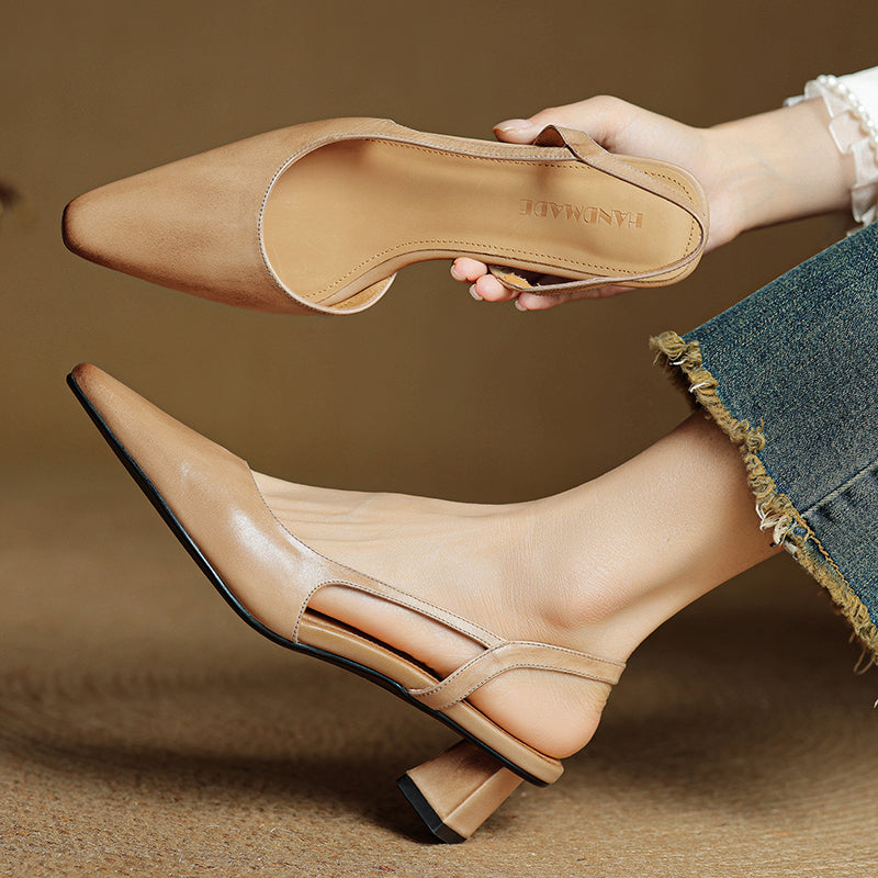 Camille| Genuine Leather Heels