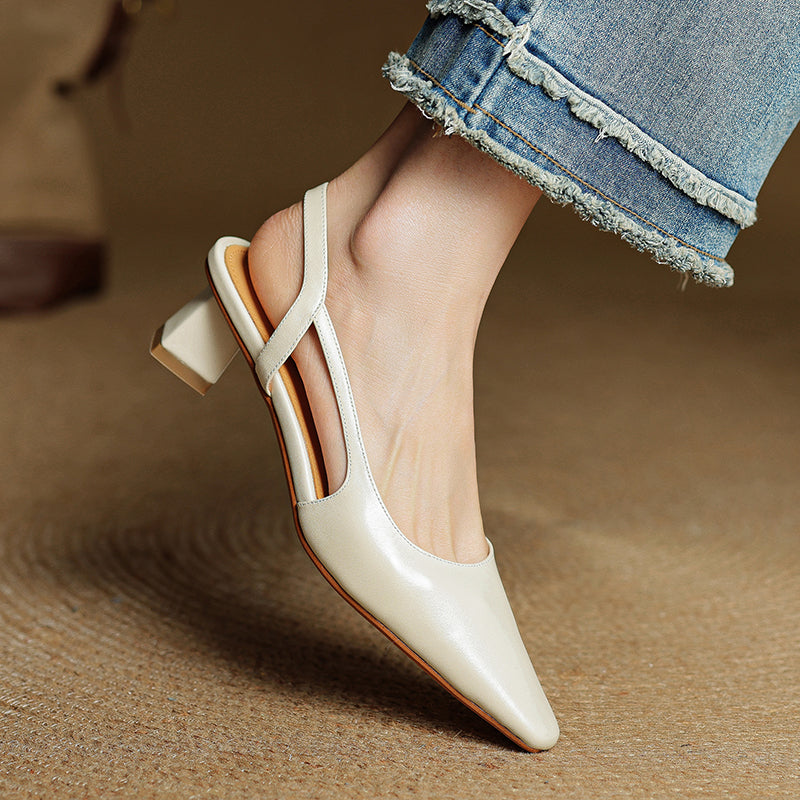 Camille| Genuine Leather Heels