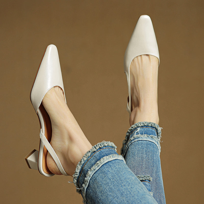Camille| Genuine Leather Heels