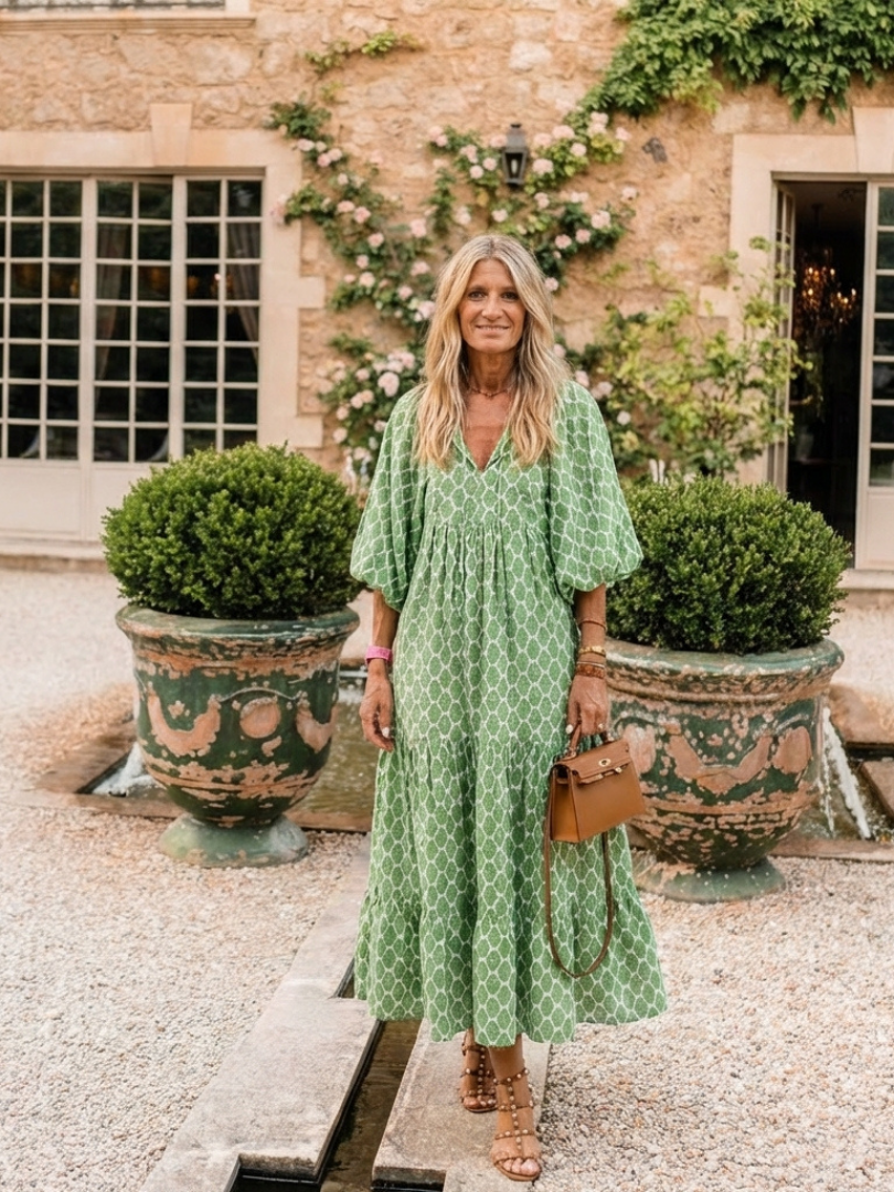 Sawyer | Women's Printed Tiered Boho Maxi Dress