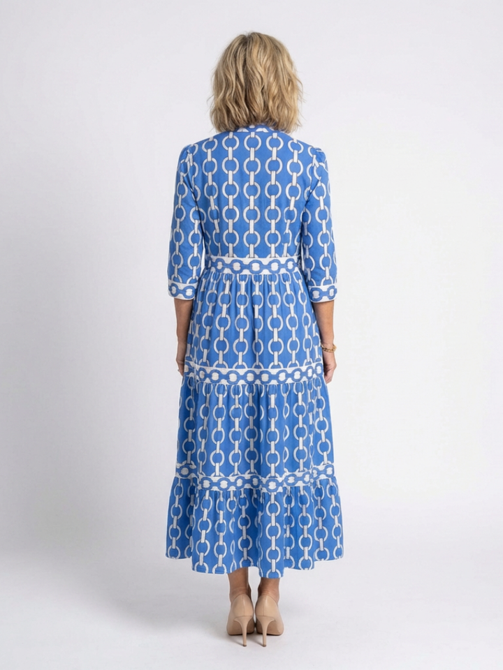 Tinsley | Women's Printed Tiered Shirt Maxi Dress