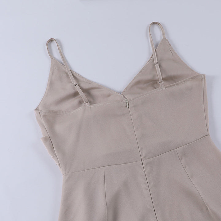 Charlie | Draped High-Slit Maxi Dress