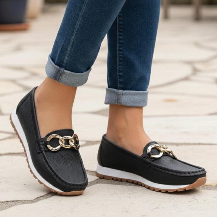 Ellie | Flat Buckle Loafers
