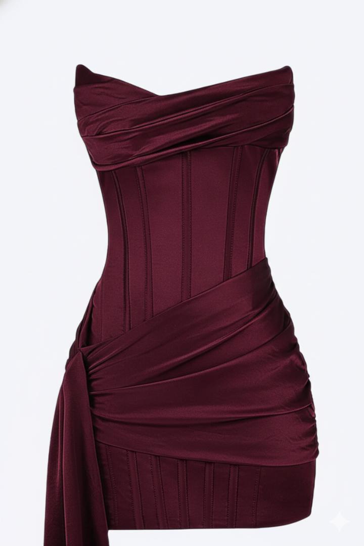 Isabella | Elegant Women's V-Neck Mini Dress