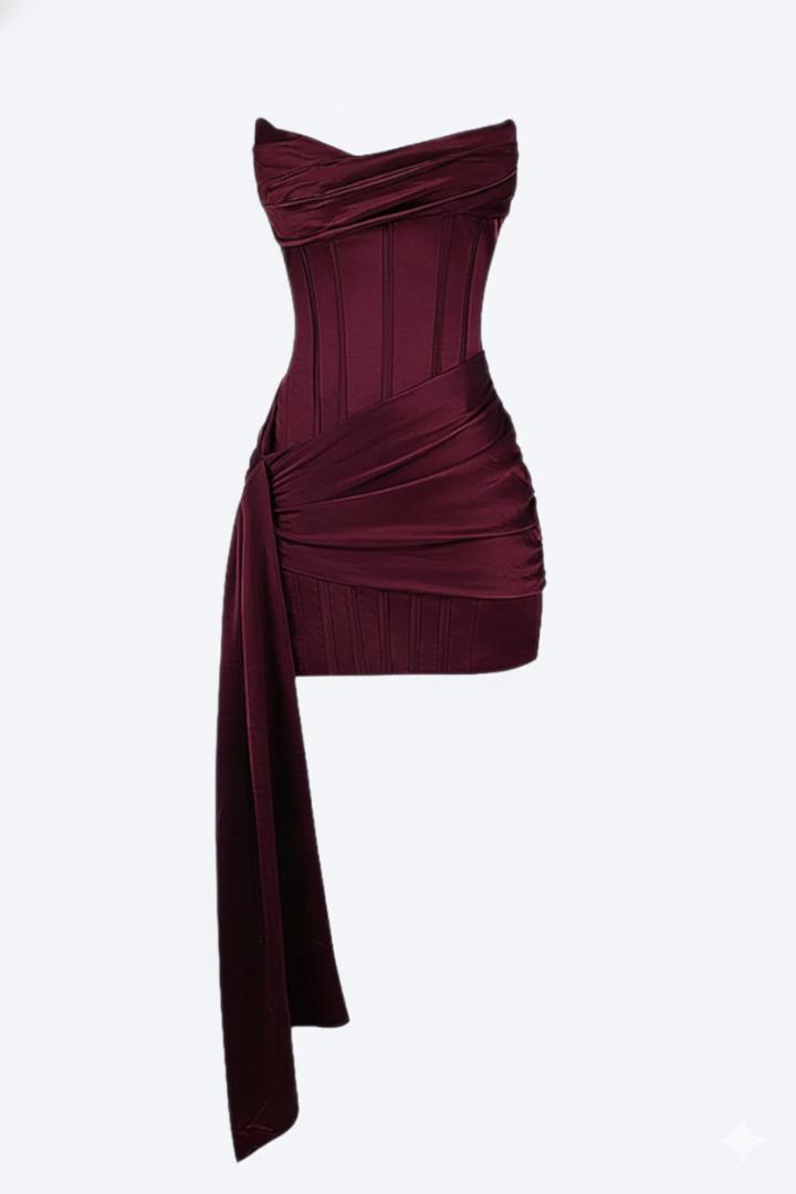 Isabella | Elegant Women's V-Neck Mini Dress