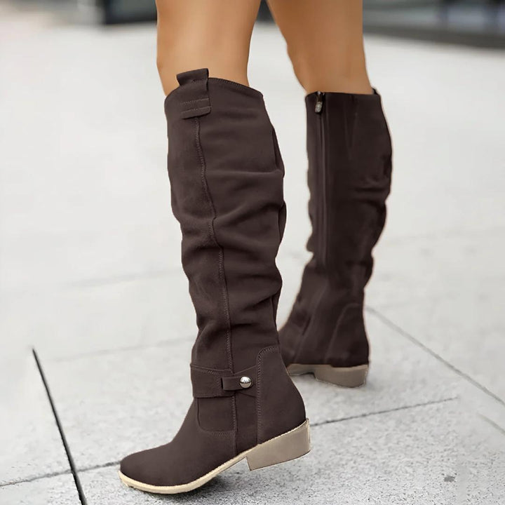 Sadie | Suede Knee Boots