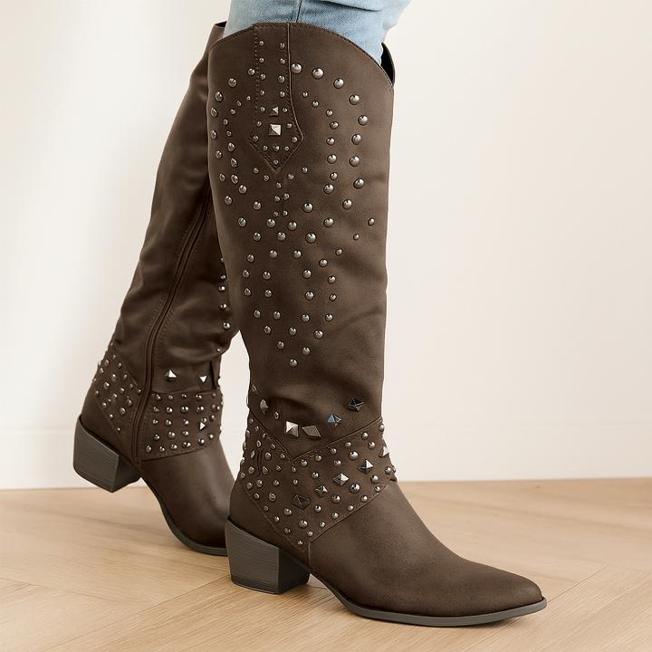 Mary | Western Knee-High Boots