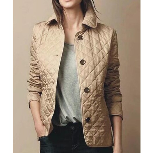 Valerie | Women's Diamond Button Front Quilted Jacket