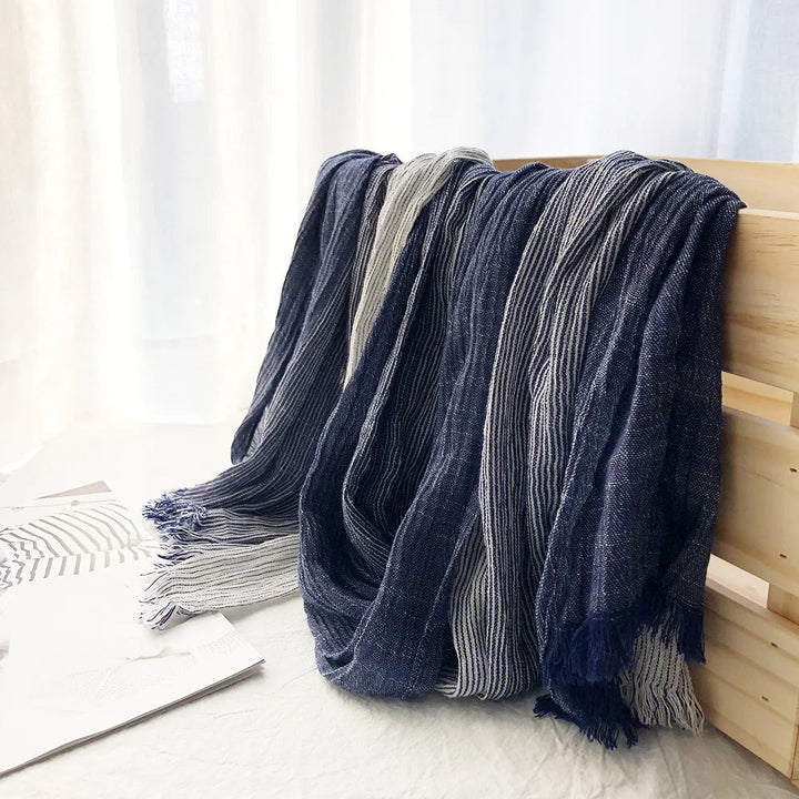 Alicia | Heritage Stripe Linen Scarf