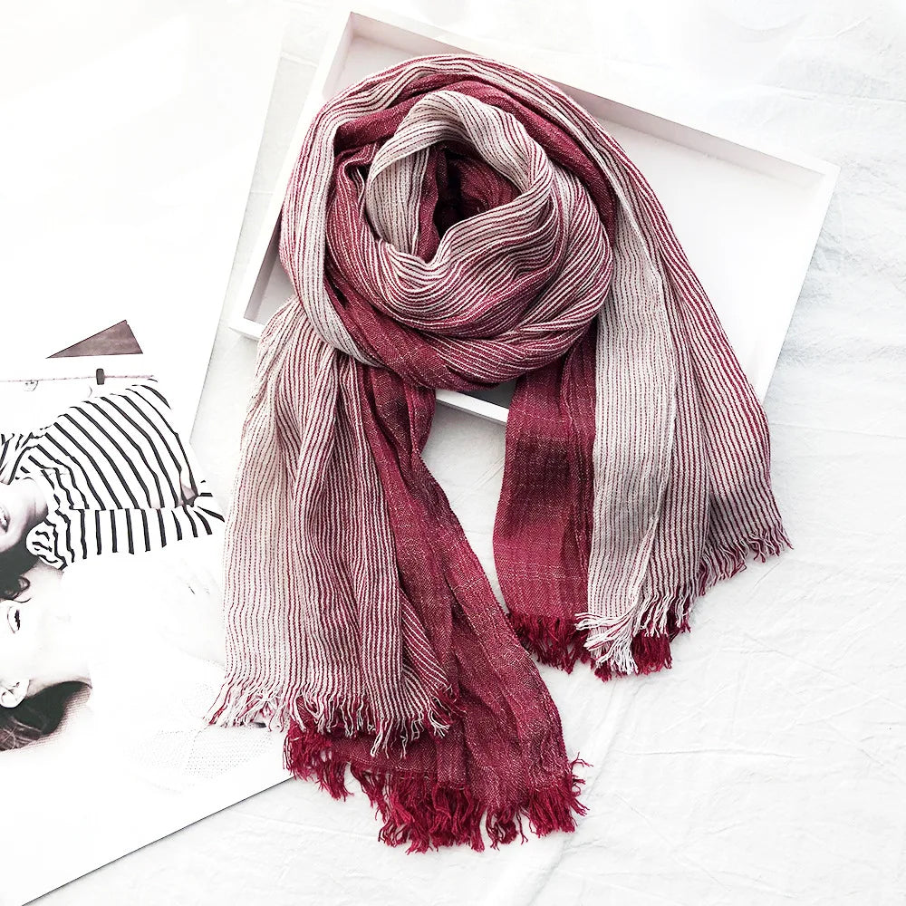 Alicia | Heritage Stripe Linen Scarf