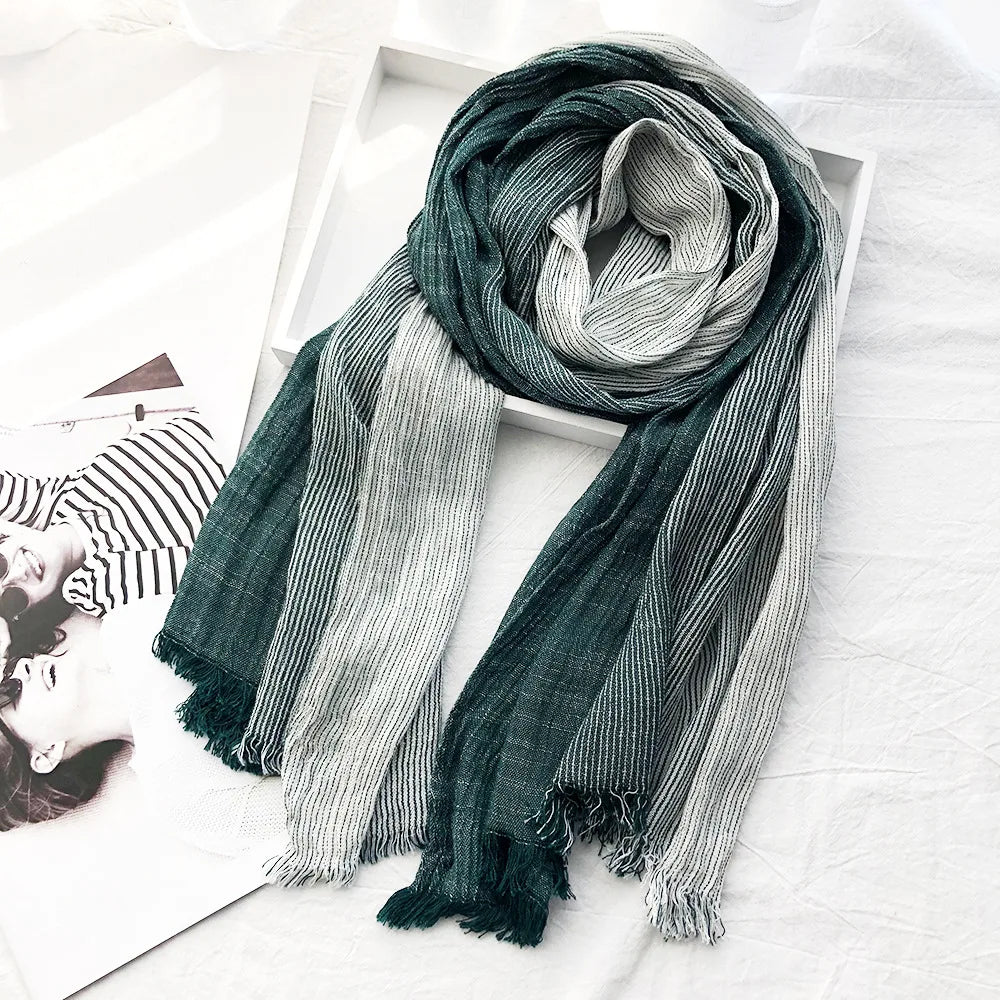 Alicia | Heritage Stripe Linen Scarf