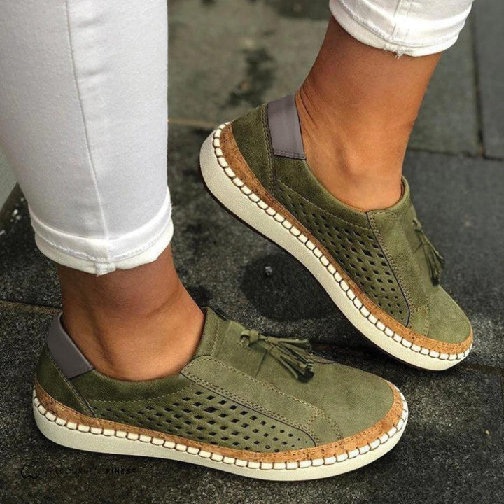 Claire | Perforated Slip-On Shoes