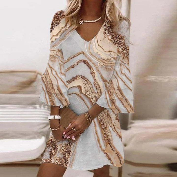 Callie | Elegant Flare Sleeve Style Mini Dress