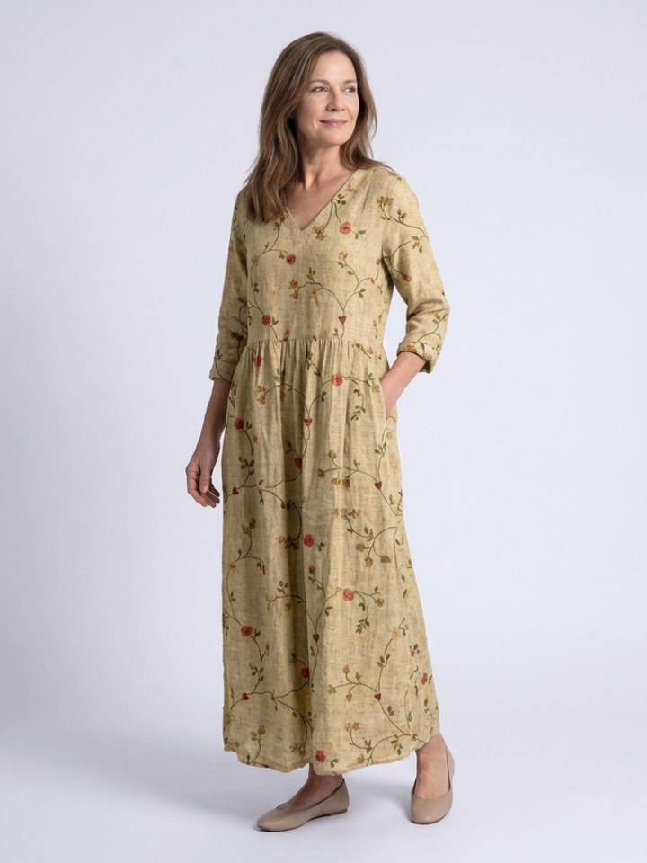 Sutton | Women's Printed Tiered Boho Maxi Dress