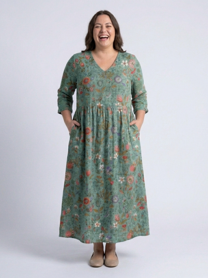 Sutton | Women's Printed Tiered Boho Maxi Dress