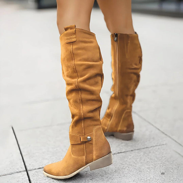 Sadie | Suede Knee Boots