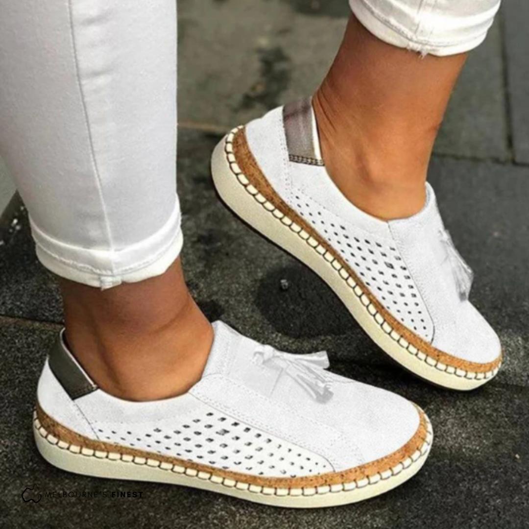 Claire | Perforated Slip-On Shoes