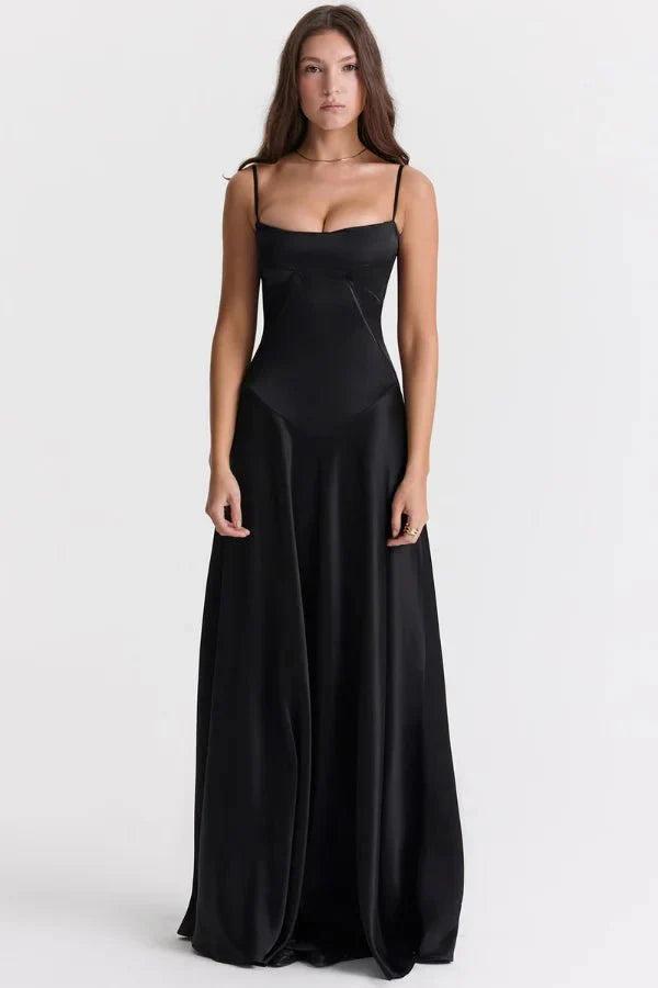 Gabriella | The Silky Satin Corset Maxi Dress