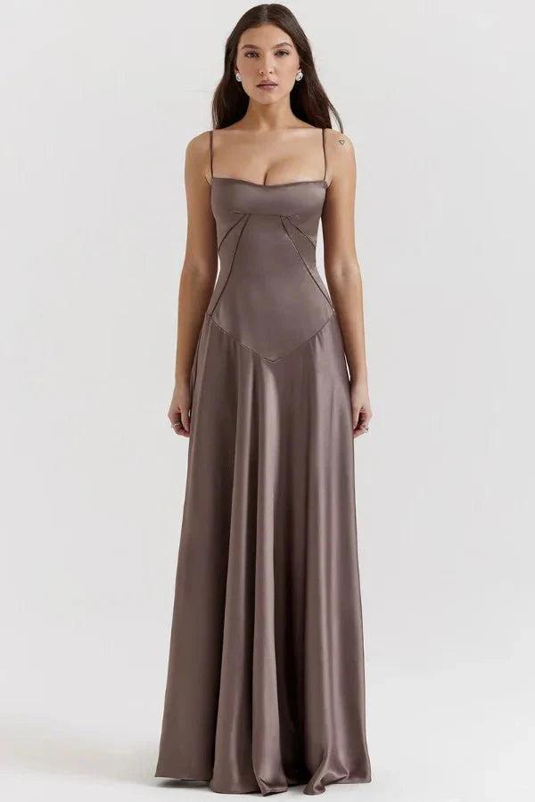 Gabriella | The Silky Satin Corset Maxi Dress