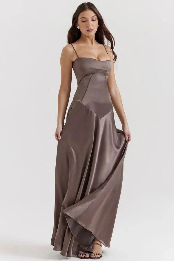 Gabriella | The Silky Satin Corset Maxi Dress