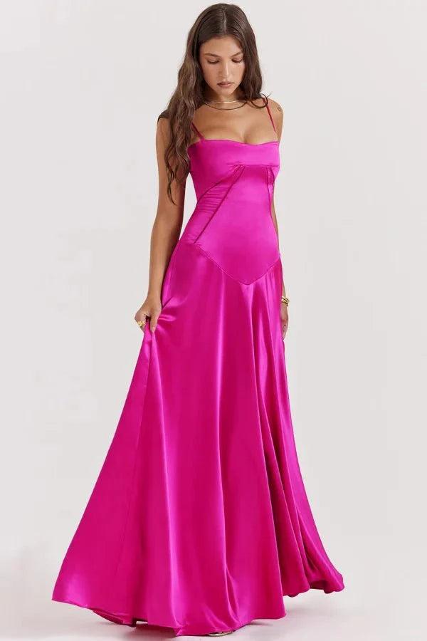 Gabriella | The Silky Satin Corset Maxi Dress