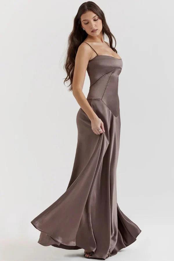 Gabriella | The Silky Satin Corset Maxi Dress
