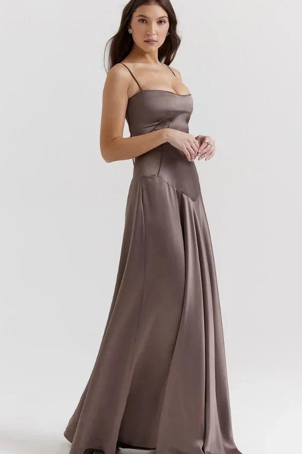 Gabriella | The Silky Satin Corset Maxi Dress