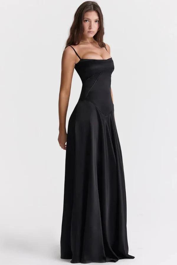 Gabriella | The Silky Satin Corset Maxi Dress