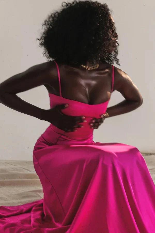 Gabriella | The Silky Satin Corset Maxi Dress