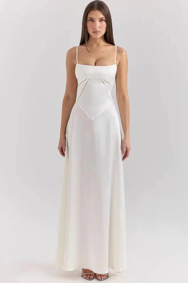 Gabriella | The Silky Satin Corset Maxi Dress