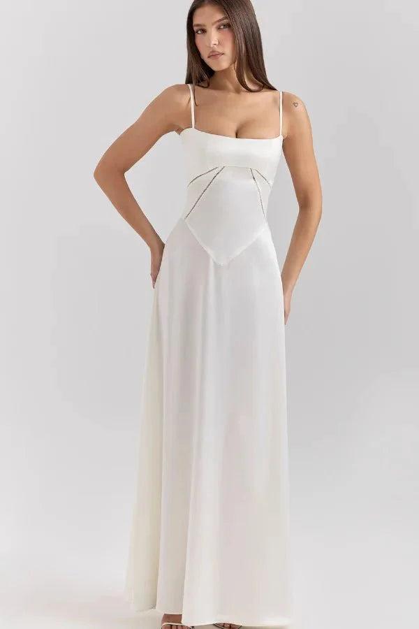 Gabriella | The Silky Satin Corset Maxi Dress