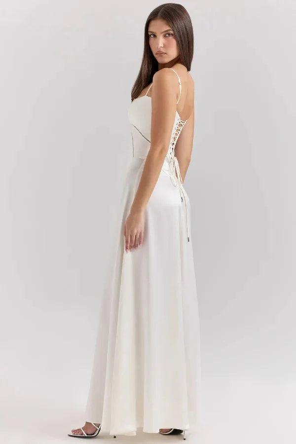 Gabriella | The Silky Satin Corset Maxi Dress