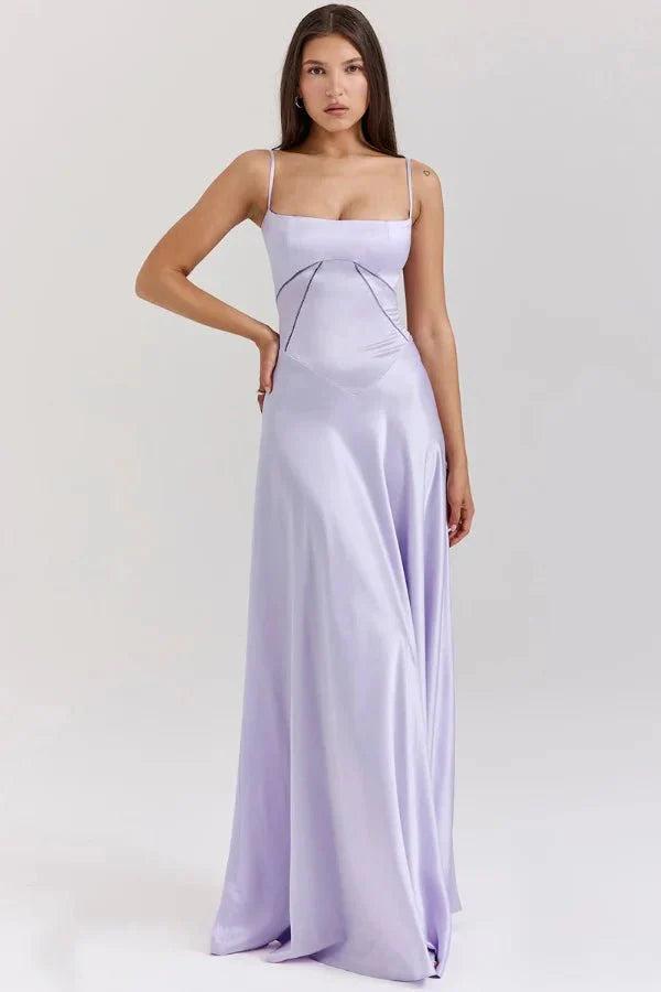 Gabriella | The Silky Satin Corset Maxi Dress