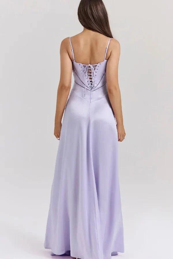 Gabriella | The Silky Satin Corset Maxi Dress