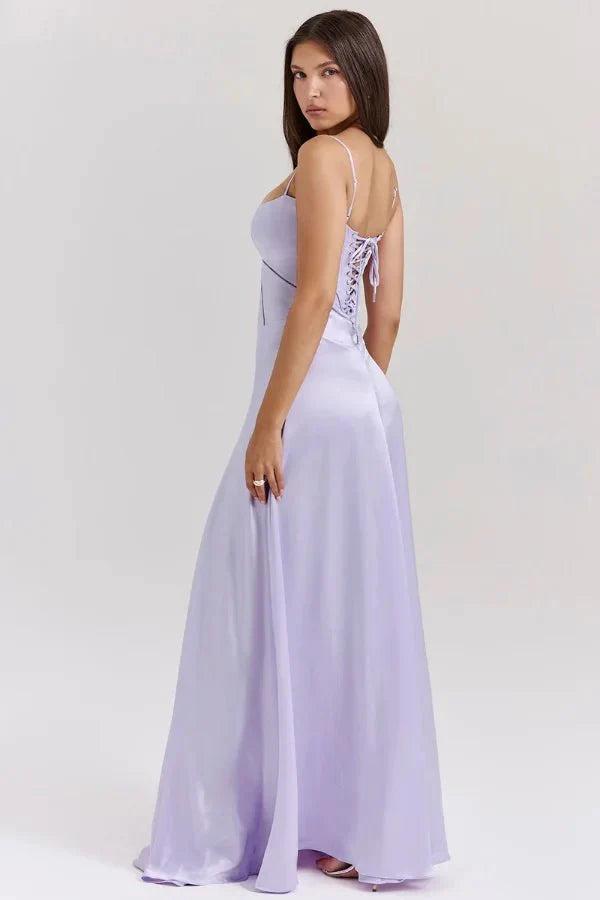 Gabriella | The Silky Satin Corset Maxi Dress